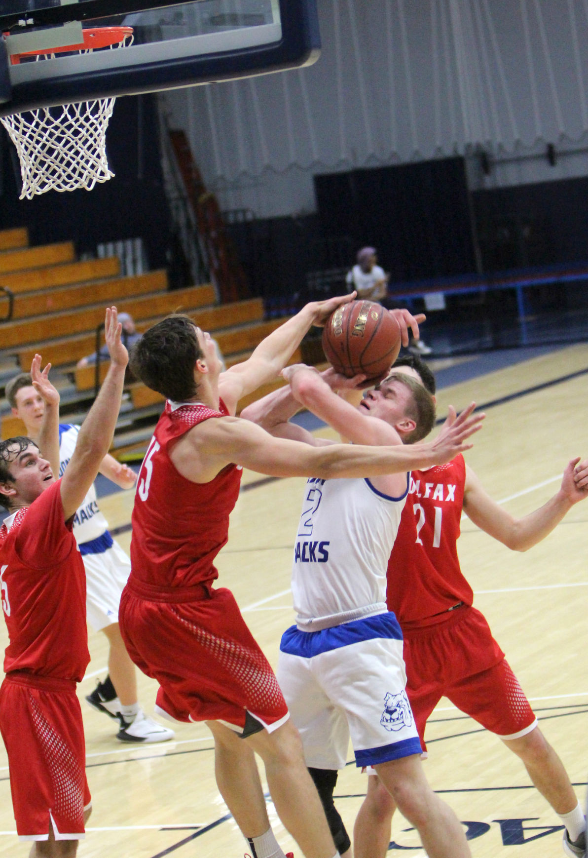 McDonell boys basketball vs Colfax at UW-Stout 12-1-18